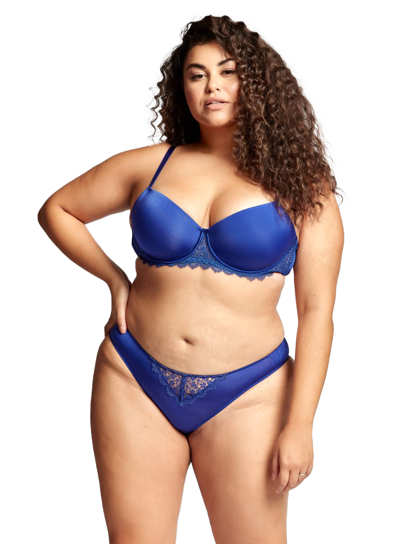 Garland Big size Plunge Bra 160-036 Saks Mavi