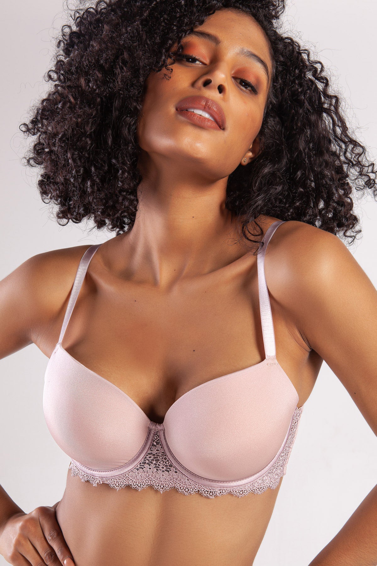 Garland Big size Plunge Bra 160-036 Pudra Pembe