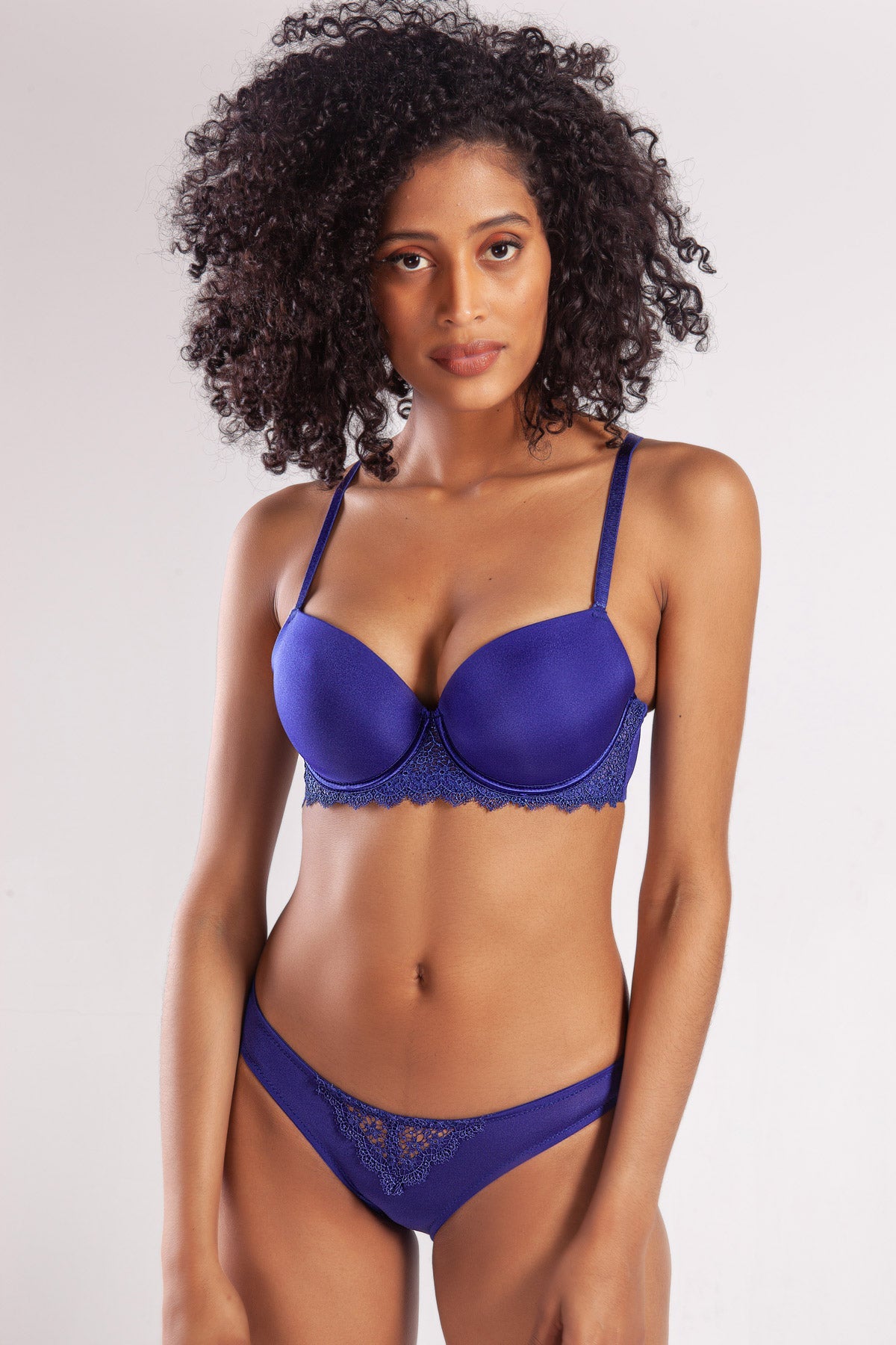 Garland Big size Plunge Bra 160-036 Saks Mavi