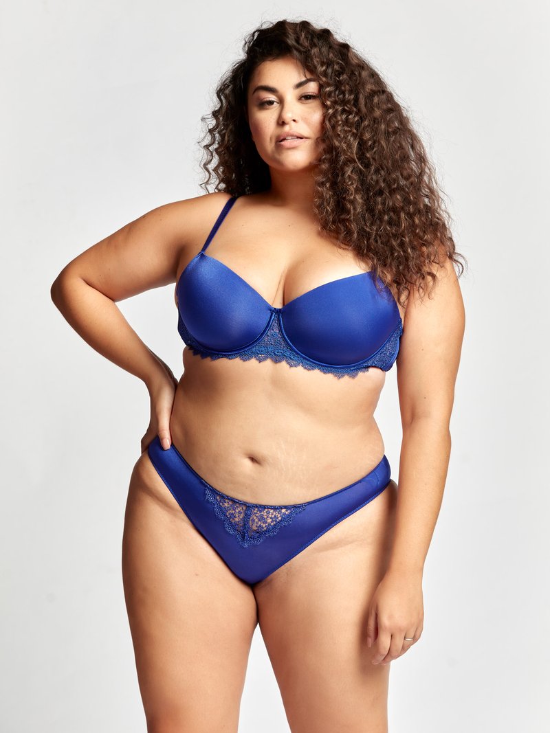 Garland Big size Plunge Bra 160-036 Saks Mavi